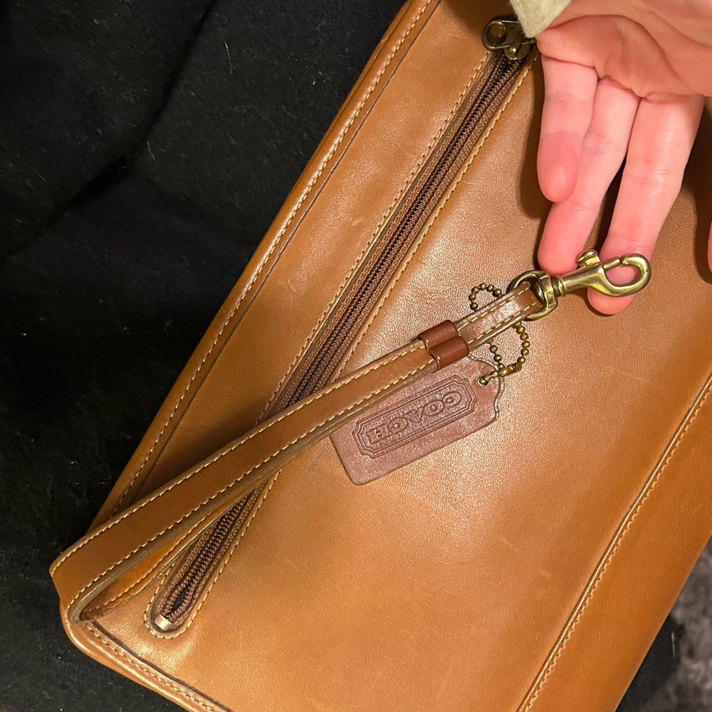 Coach 9833 Clutch Bag Brown Leather Vintage - Picture 9 of 12